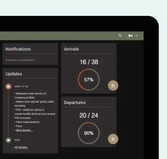 Up-to-date hotel account status in Clock PMS