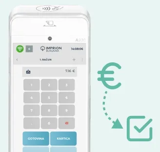 Amount for card payment at the EllyPOS terminal