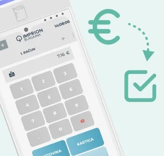Amount for card payment at the myPOS terminal