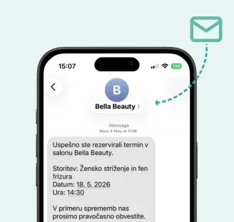 SMS reminder of the appointment in Timelee