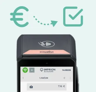 Amount for card payment at the Worldline terminal