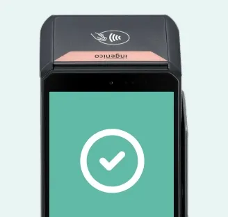 The Worldline terminal confirms successful payment