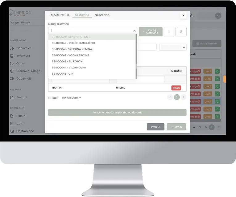 Imprion POS cash register for restaurants