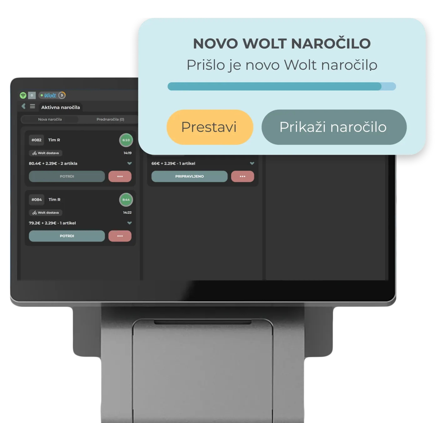 Wolt order at Imprion POS