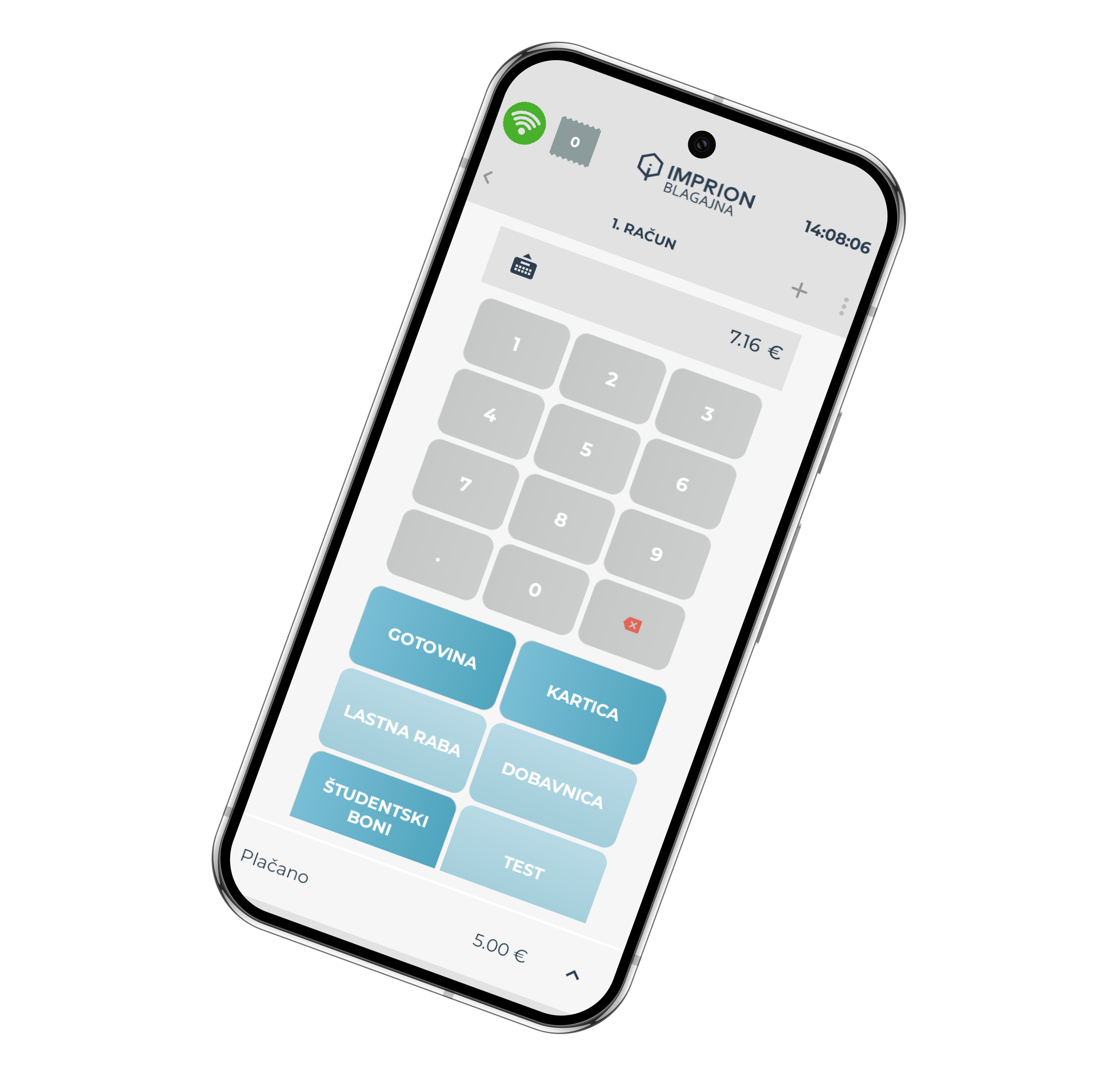 Worldline card payment at the Imprion POS